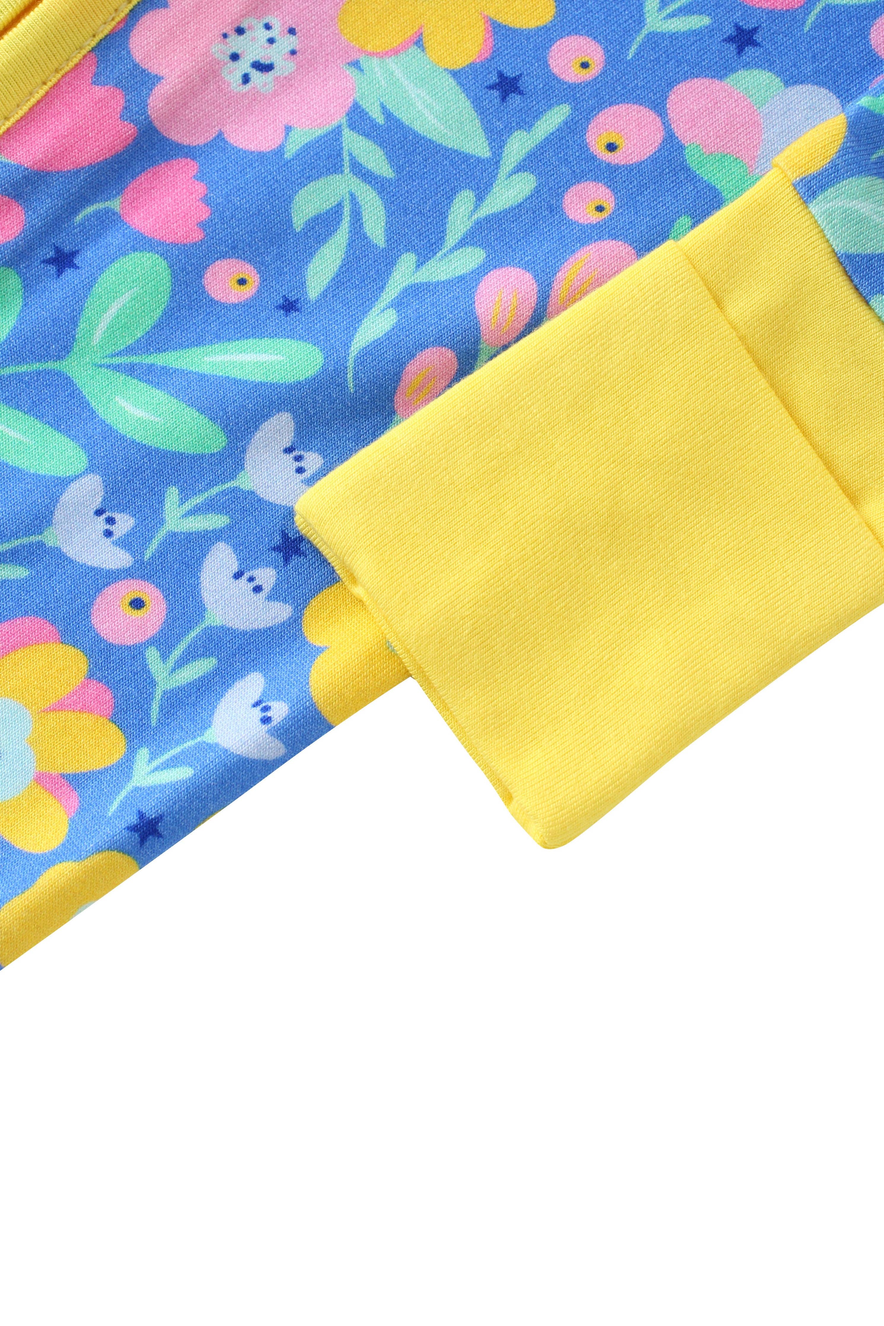 PoshTOT Blue Tulip Bamboo Baby Convertible Zippy Romper