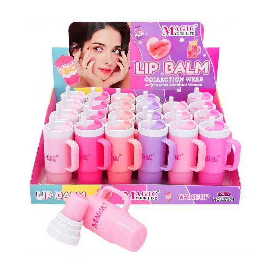 Tumbler Shape Moisturizing Lip Balms assorted colors