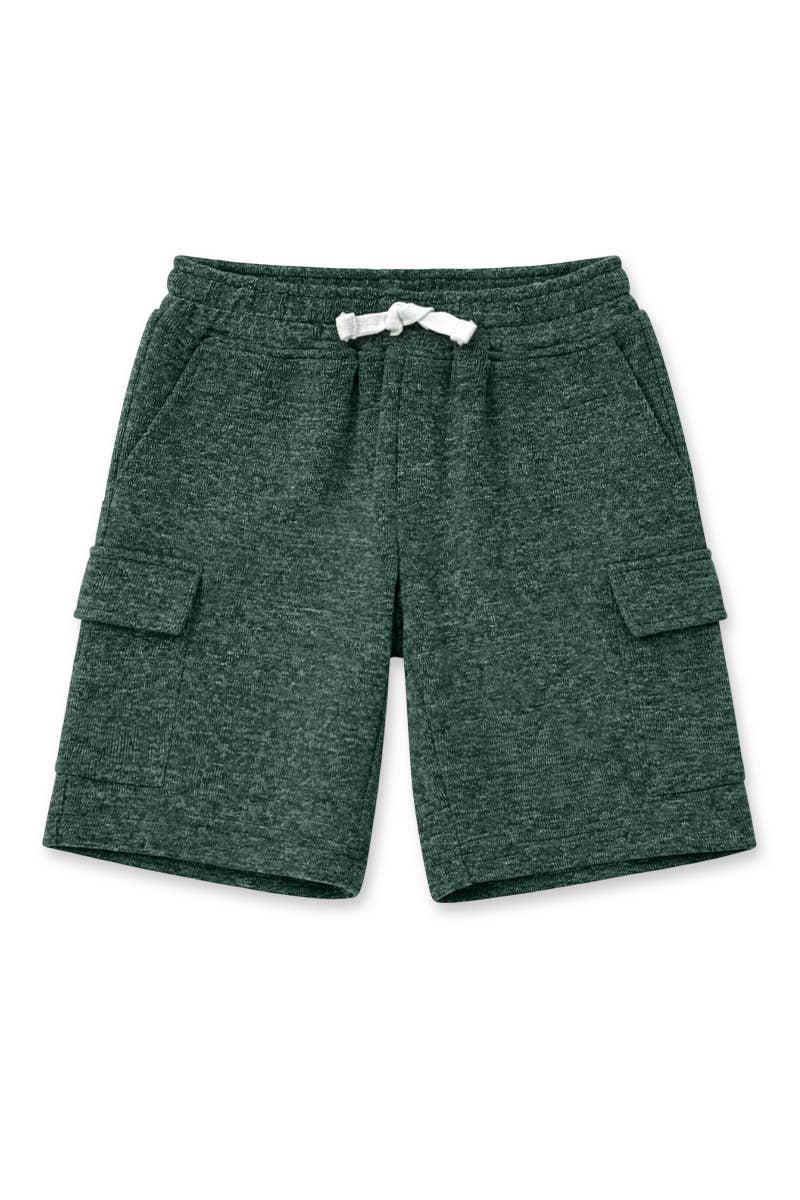 NOKI Boy's Heathered Charcoal Cargo Shorts
