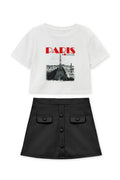 BLK Girl's 2 pc Pleather Skirt Set