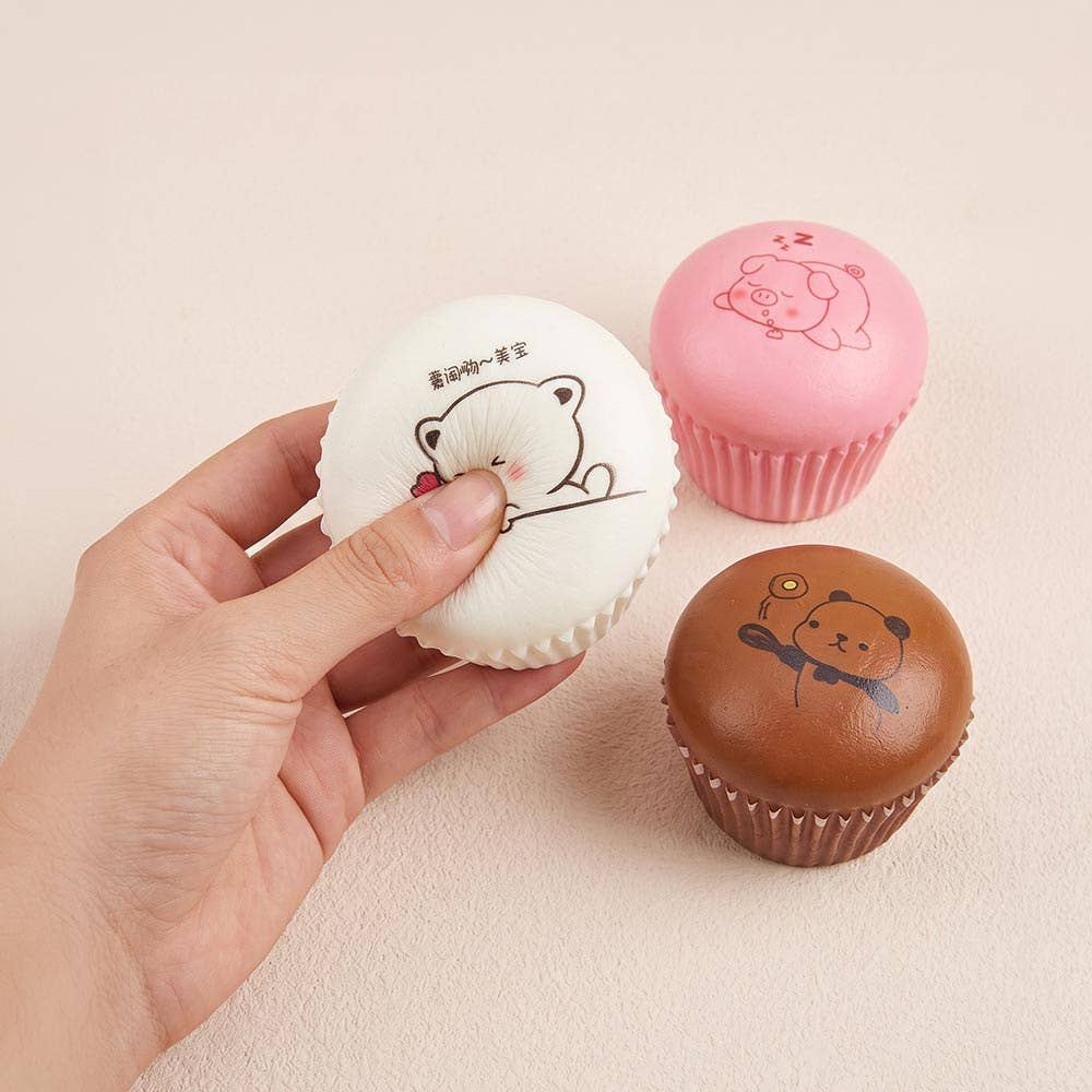Cupcake Squeeze Squishy Stress Relief Toy Assorted