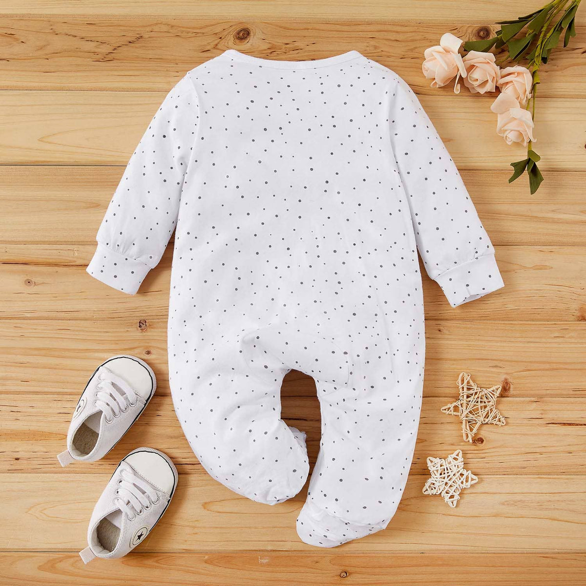 Cute Baby I Love Mummy Letter Print Red White Romper