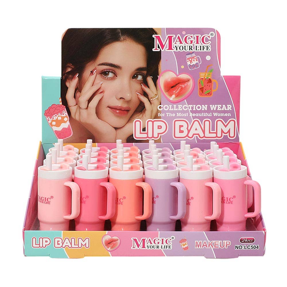 Tumbler Shape Moisturizing Lip Balms assorted colors