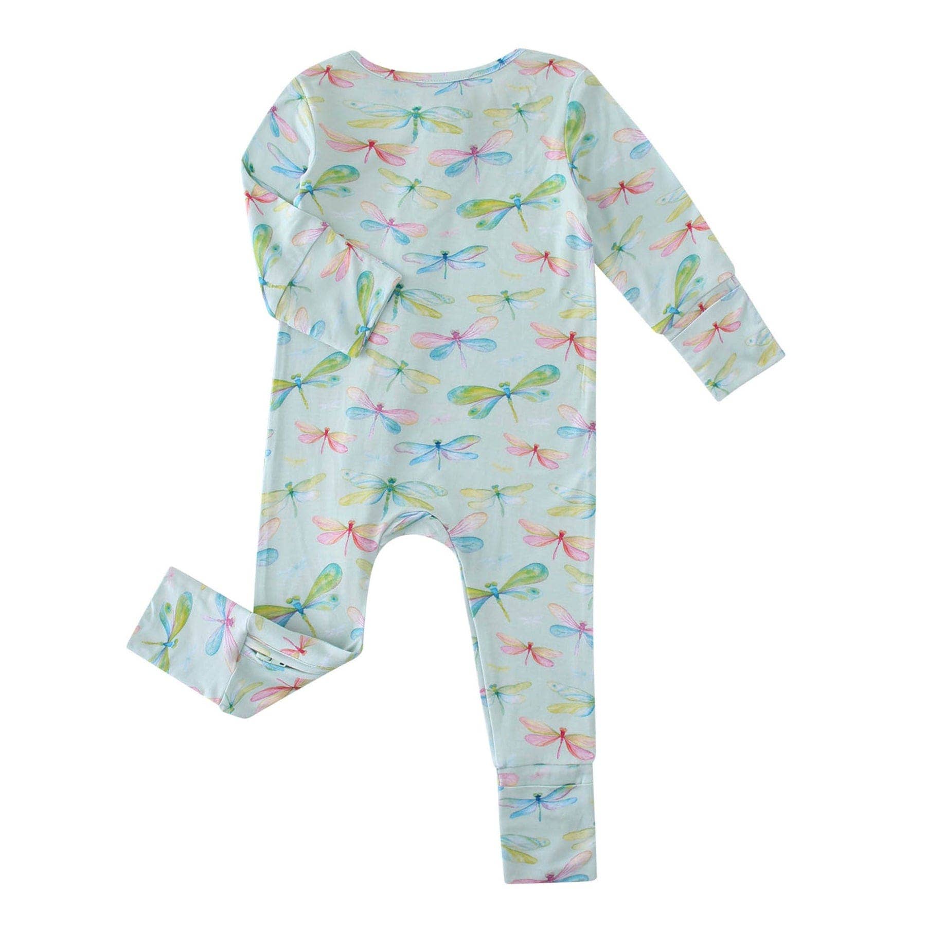 PoshTOT Dragonfly Bamboo Baby Convertible Zippy Romper
