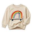Rainbow Skateboard Organic Cotton Sweatshirt
