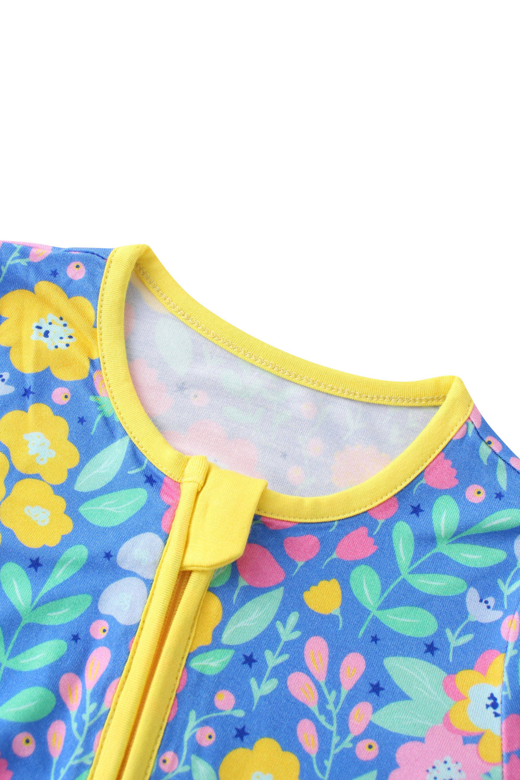 PoshTOT Blue Tulip Bamboo Baby Convertible Zippy Romper