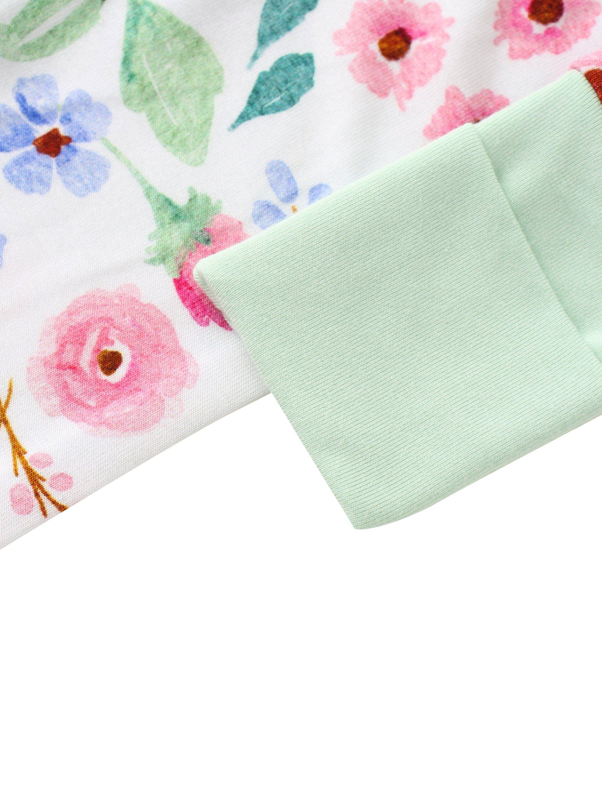 Posh TOT Ditsy Floral Bamboo Baby Convertible Zippy Romper