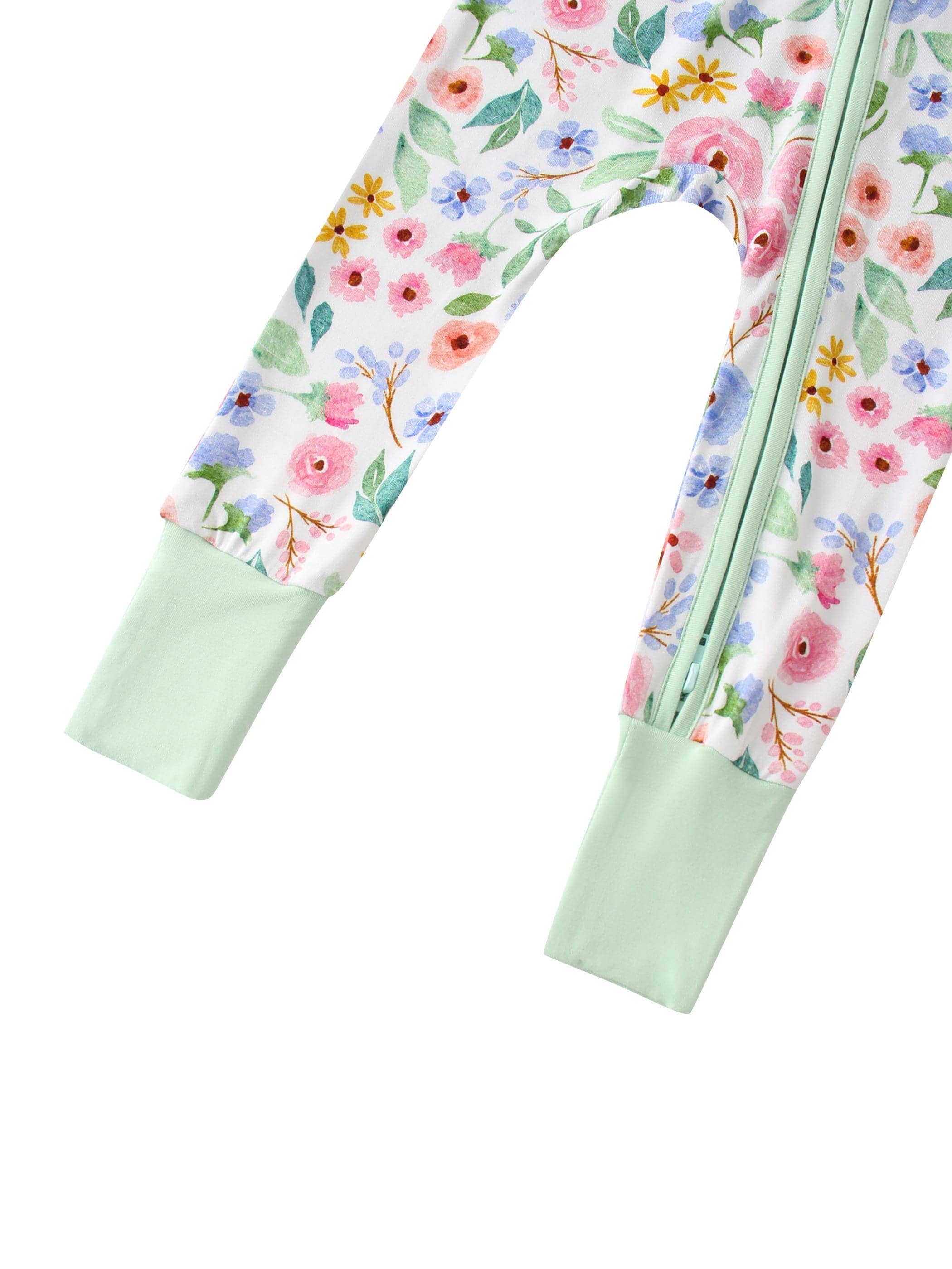 Posh TOT Ditsy Floral Bamboo Baby Convertible Zippy Romper