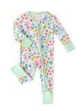 Posh TOT Ditsy Floral Bamboo Baby Convertible Zippy Romper