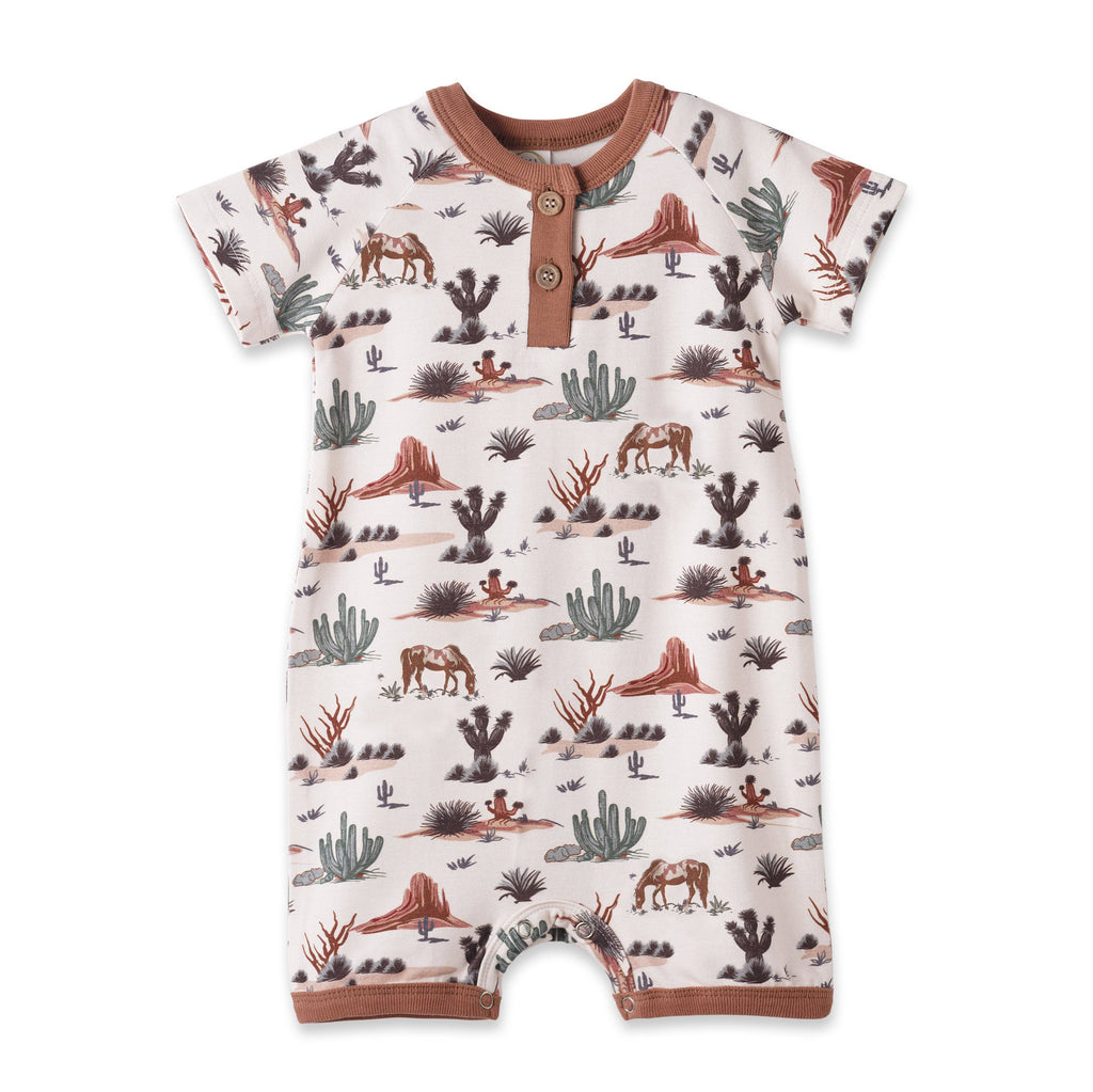 Bamboo Cactus Trails Henley Outfit- Romper