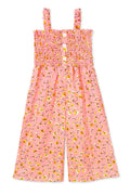 Floral Smocked Romper with Pockets