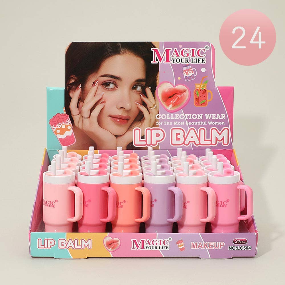 Tumbler Shape Moisturizing Lip Balms assorted colors