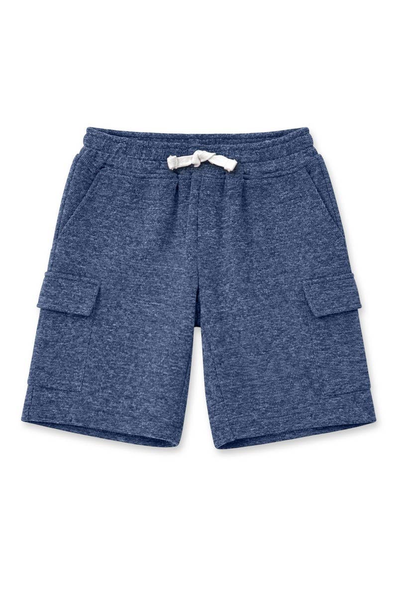 NOKI Boy's Heathered Charcoal Cargo Shorts
