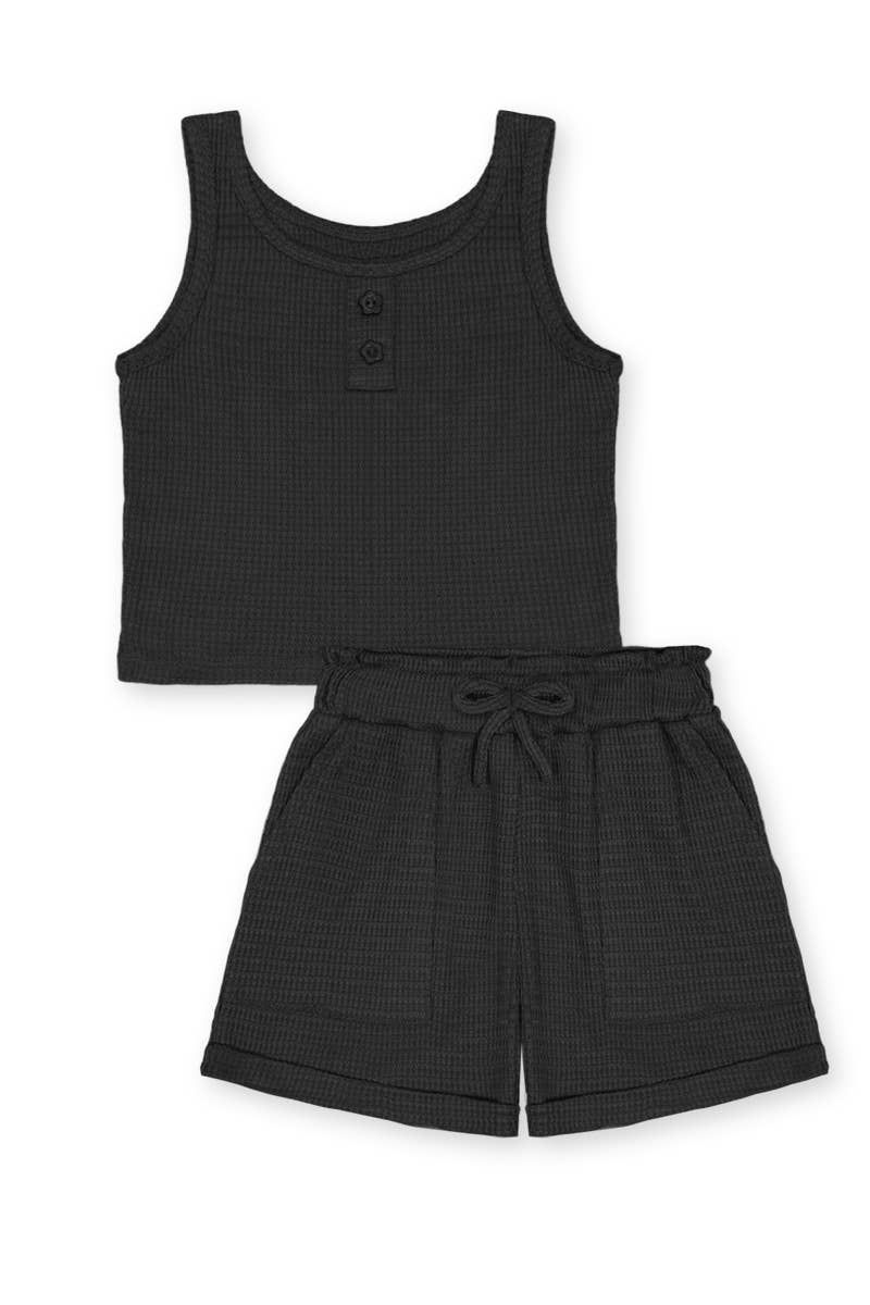 Toddler's 2 pc Waffle Knit Short Set