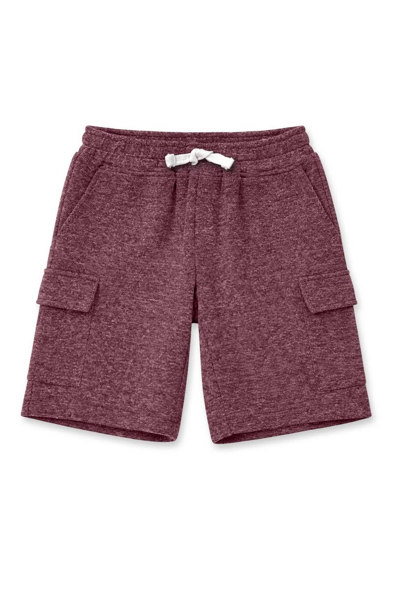 NOKI Boy's Heathered Charcoal Cargo Shorts