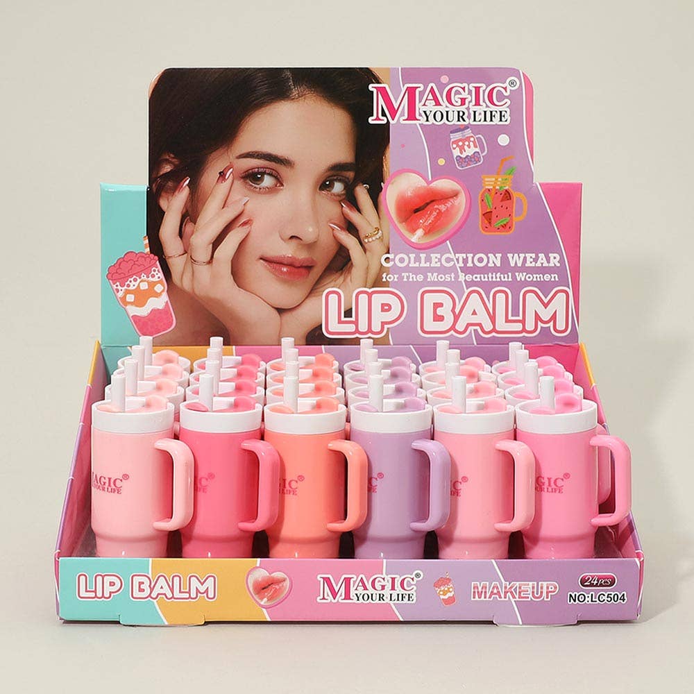 Tumbler Shape Moisturizing Lip Balms assorted colors