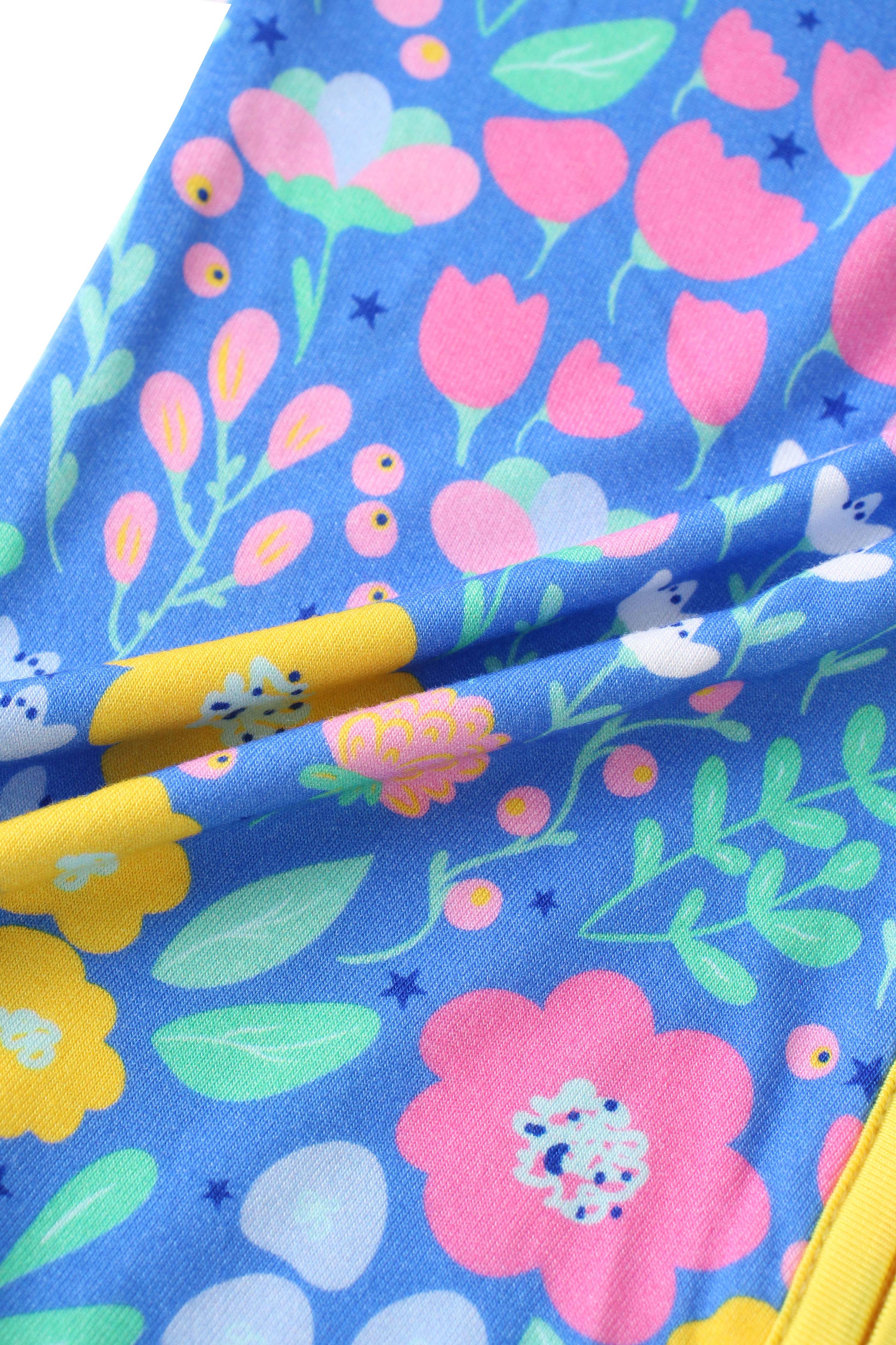 PoshTOT Blue Tulip Bamboo Baby Convertible Zippy Romper